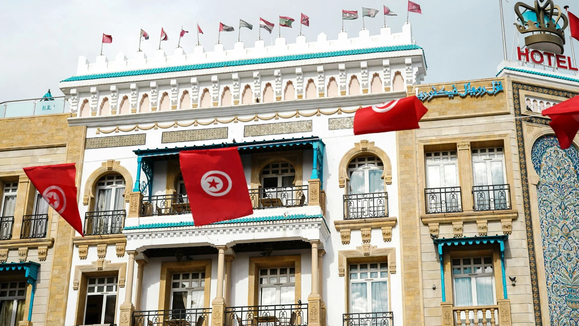 tunisie tunis drapeau