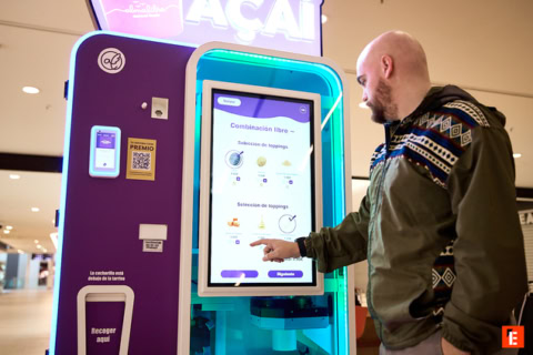 kiosco de açaí autoservicio en centro comercial