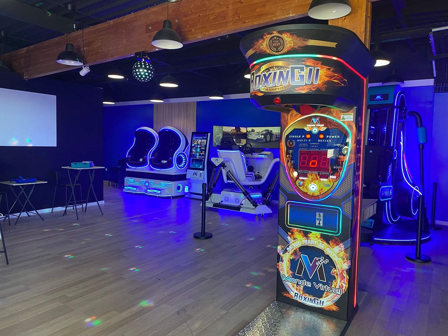 arcade moderne: boxe vr et simulateurs