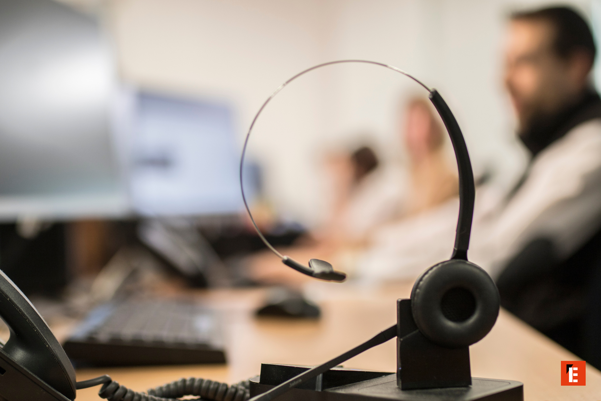 casque de centre dappels en gros plan