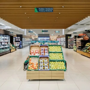 étalages supermarché