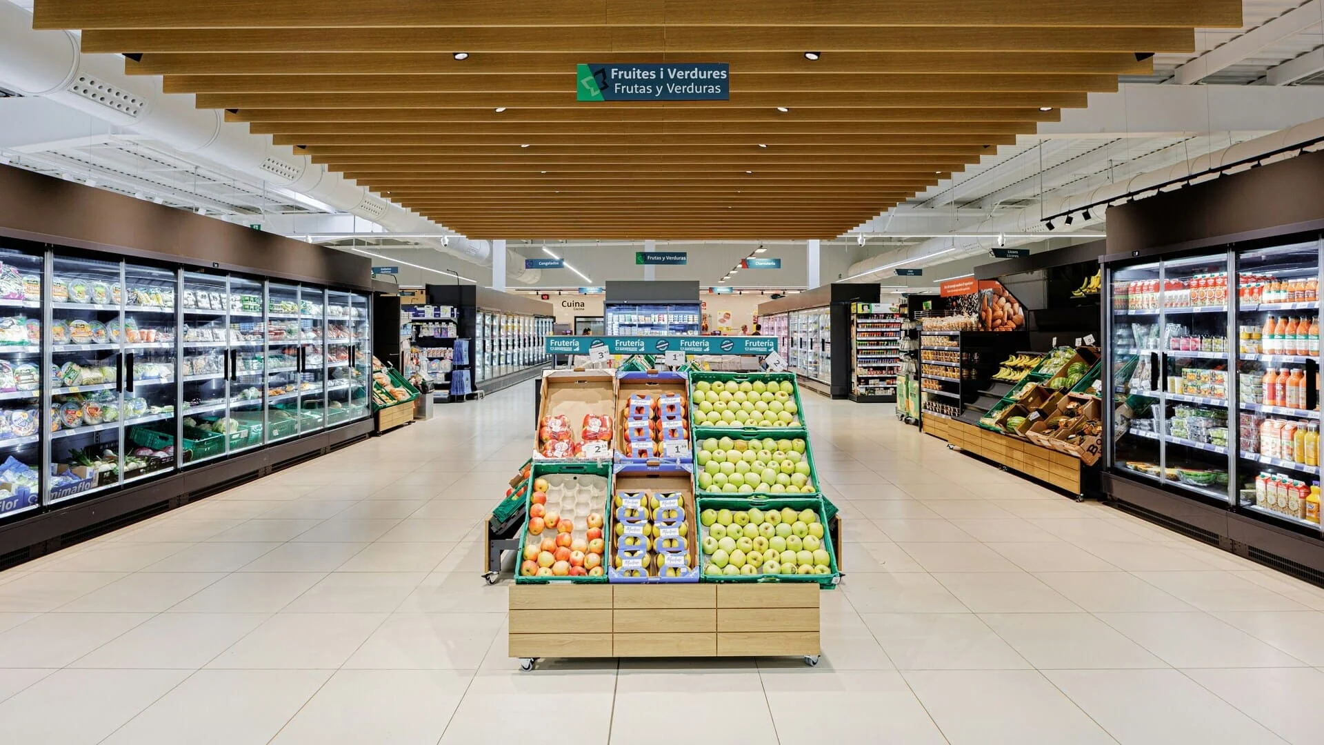 étalages supermarché