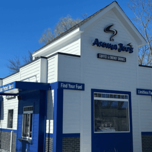 front of an aroma joe's location