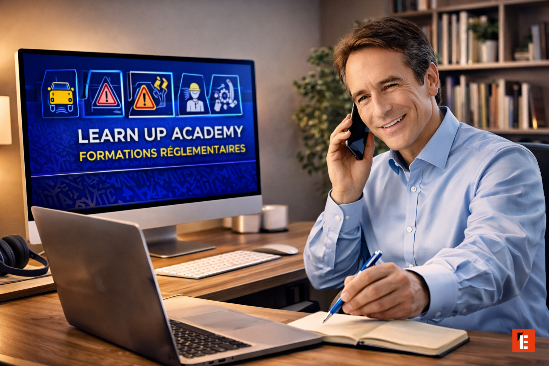 formation en ligne au bureau : appel et prise de notes