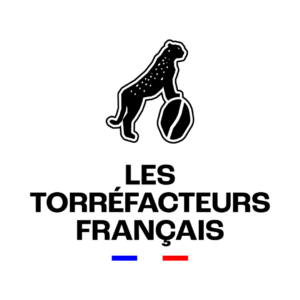 logo les torréfacteurs français — chat sur grain de café