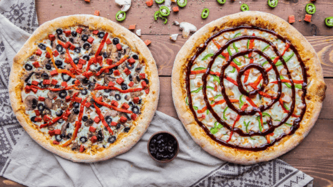 dos pizzas