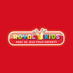 logo royal kids coloré pour parc de jeux enfants