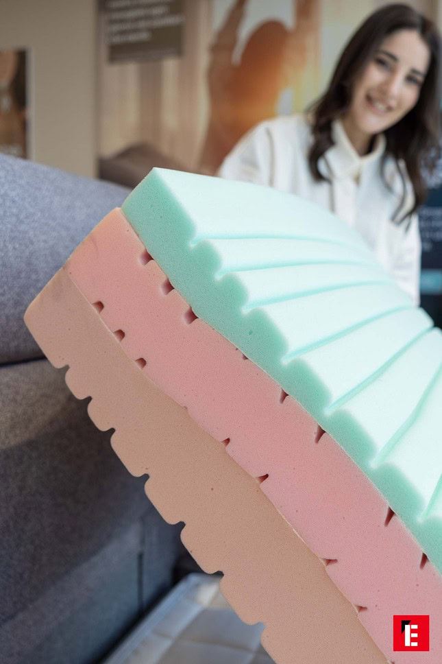 strati di schiuma profilata per materassi