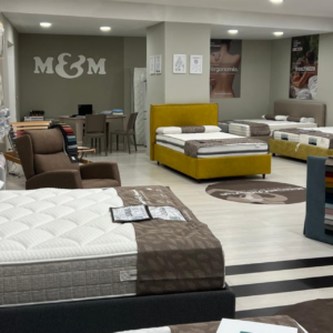 showroom di materassi con consulenza e campioni tessili