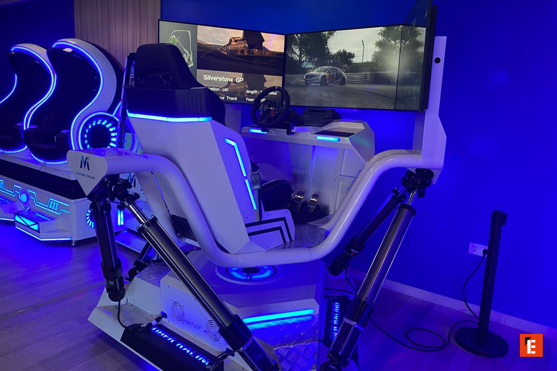 simulateur de course silverstone gp triple Écran bleu