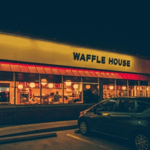 waffle house location at night
