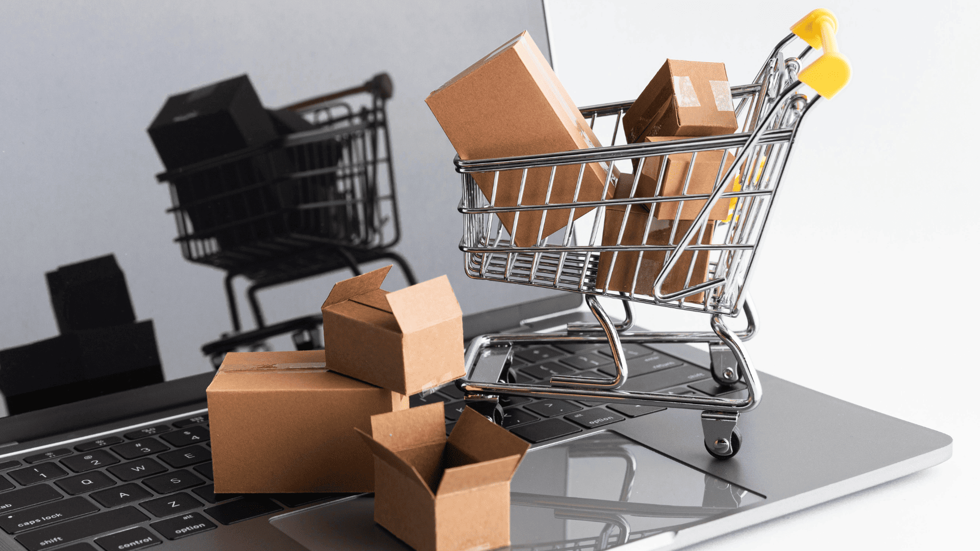 carrito de compras y paquetes para comercio electrónico