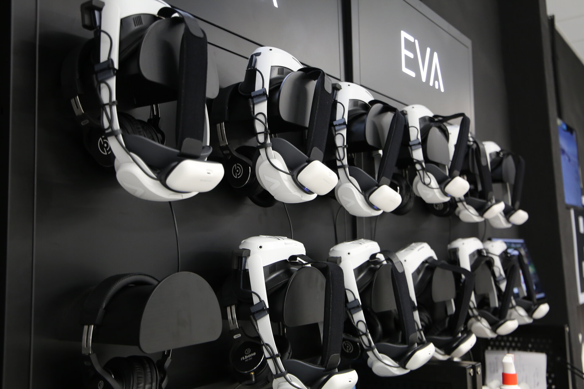 estación profesional de cascos vr montados