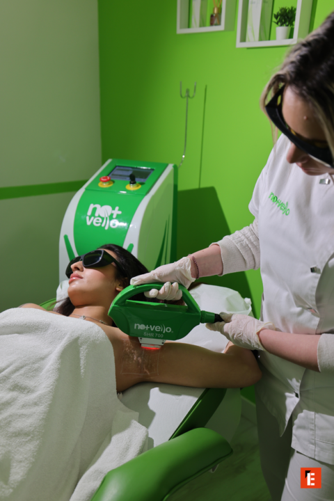 epilazione laser professionale ascella in clinica