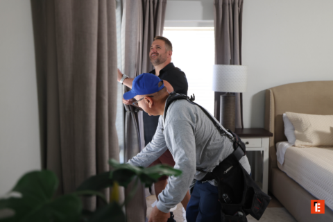 professional bedroom curtain installation team