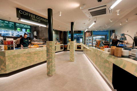 café moderne À emporter — pâtisseries et plats sains