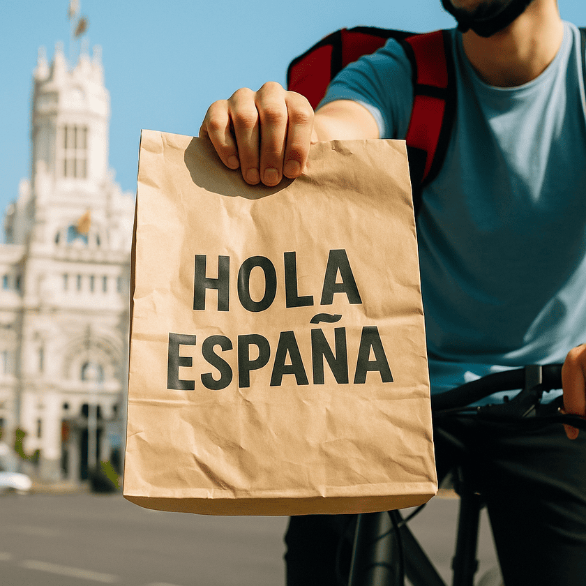 reparto en bicicleta: bolsa hola espaÑa