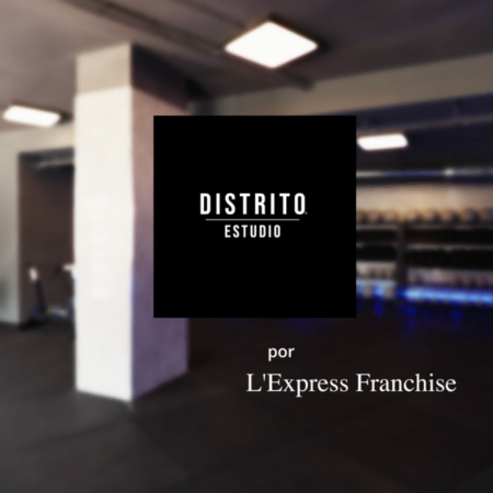 logotipo de distrito estudio en estudio fitness