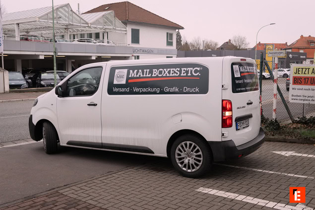 mbe lieferwagen: versand, verpackung und druck