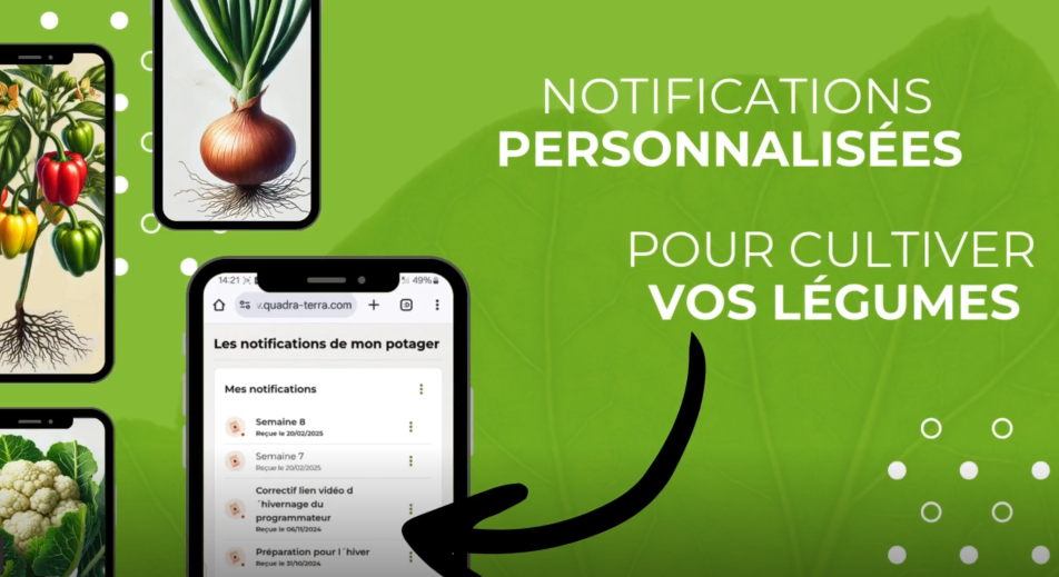 notifications personnalisées pour votre potager connecté