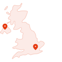 red island map icon with jagged coastline