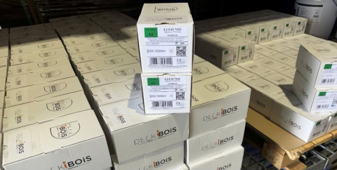 stock de vis deckibois 5,3x60 tx20 sur palettes