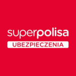 logo superpolisa ubezpieczenia na czerwonym tle