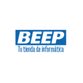 logotipo beep azul para tienda de informática