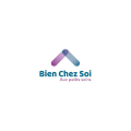 logo bien chez soi — toit dégradé violet et bleu vert