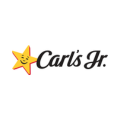 logotipo de carls jr. con estrella amarilla guiñando