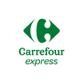 logo carrefour express verde: marchio minimalista e fresco