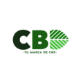 logotipo cb cbd verde natural con símbolo circular