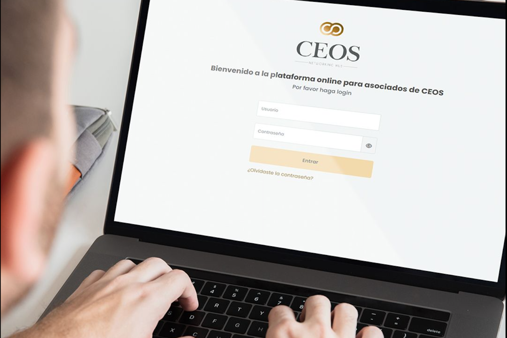 acceso a la plataforma ceos en laptop