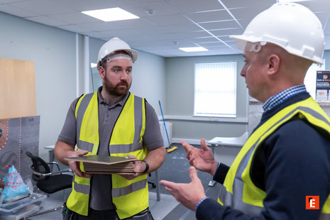 site consultation: office fit out and flooring samples