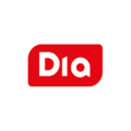 logotipo rojo dia en insignia redondeada