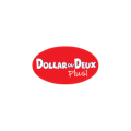 dollar deux plus — logo ovale rouge