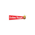 logo dollar royal rouge avec pièce et couronne