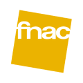logo fnac sobre cuadrado amarillo inclinado