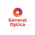 logo general Óptica con emblema Íris cálido