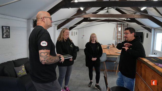 casual team discussion in loft office