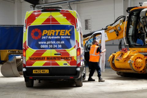 pirtek hydraulic service van and roller