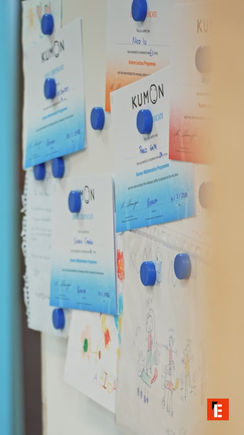 kids certificates and artwork display board