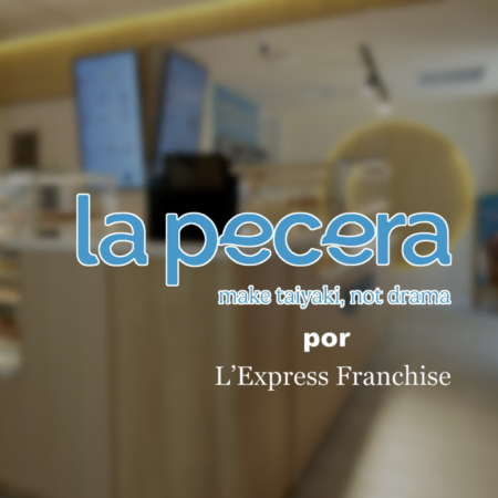la pecera: quiosco de taiyaki y logo azul