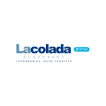 logotipo azul redondeado con insignia ovalada