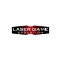 logo laser game evolution — bouclier noir et Éclat rouge