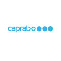 logotipo minimalista azul de caprabo con cuatro puntos