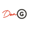 logotipo firma roja con emblema circular g