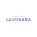 logotipo de la cervecería la sureña en serif azul marino