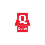 logo rouge minimal «quick» avec monogramme g