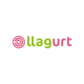 logotipo rosa y lima con emblema circular